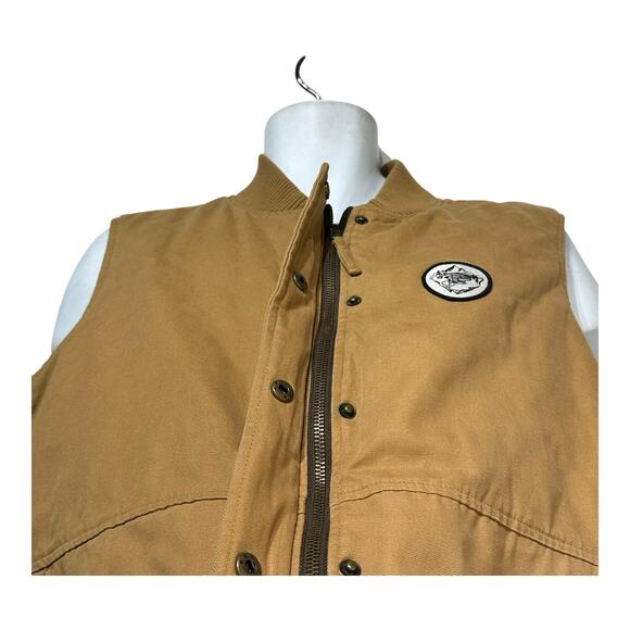 dakine work brown tan full zip sleeveless vest Size XL - Picture 3 of 10